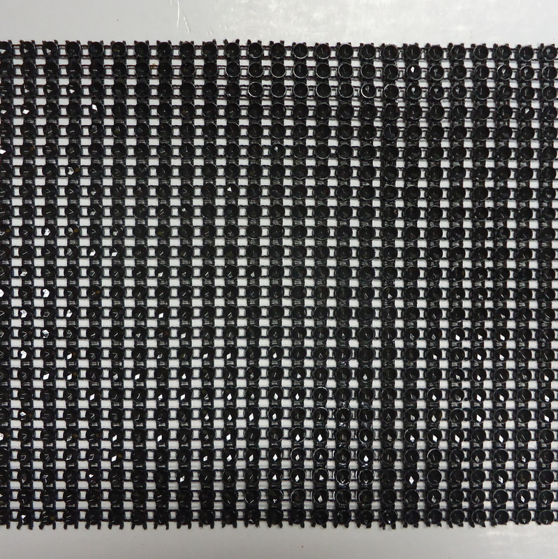 Rhinestone Plastic Mesh BLACK